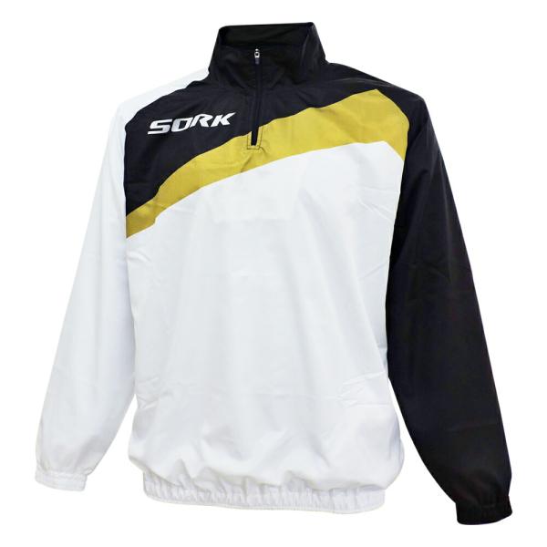 SORK(ソーク) SK-VNJLS-002 野球 長袖 Vジャン ジャケット メンズ ホワイト/ブ...