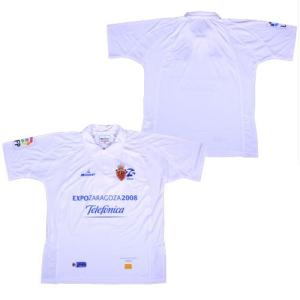 レアル・サラゴサ75周年記念ホームユニフォーム襟有り・ボタン半袖｜sportswholesaler