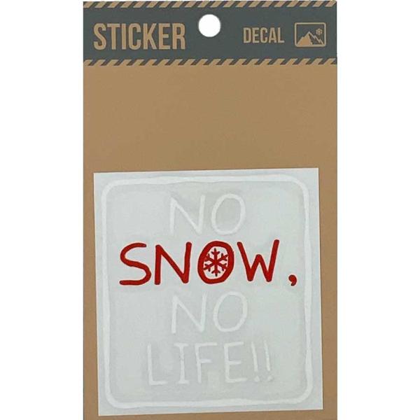 ステッカー スノーボード スキー 車 パソコンなどに NO SNOW NO LIFE