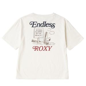 ROXY ロキシー Tシャツ 半袖 キッズ 女の子 子供服 バックプリント ピーナッツ コラボ スヌーピー TST222115-NAT