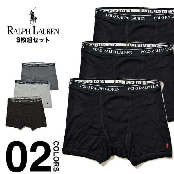 ラルフローレン ボクサーパンツ メンズ 3枚セット 大きいサイズ Polo Ralph Lauren...
