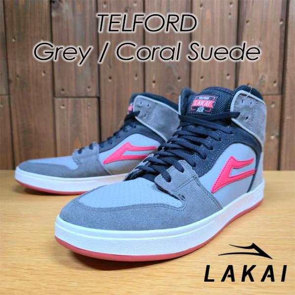 【LAKAI】 ラカイ 【TELFORD】テルフォード Grey/CoralSuede グレイ/コー...