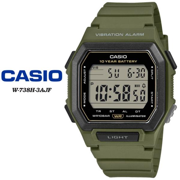 【CASIO】 カシオ CASIO Collection STANDARD W-738H-3AJF ...