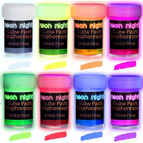 neon nights 畜光 | 発光 | 燐光 | 自己発光塗料 - 8個入り