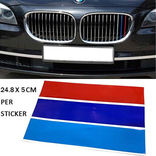 BMW フロントグリル シール ステッカー テープ 3色 M仕様 外装 カー用品 Lサイズ 送料無料