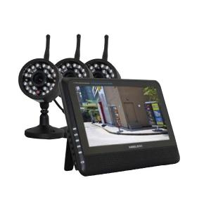 防犯カメラ 3台 無線 ワイヤレス モニター2.4GHz｜spring-sp
