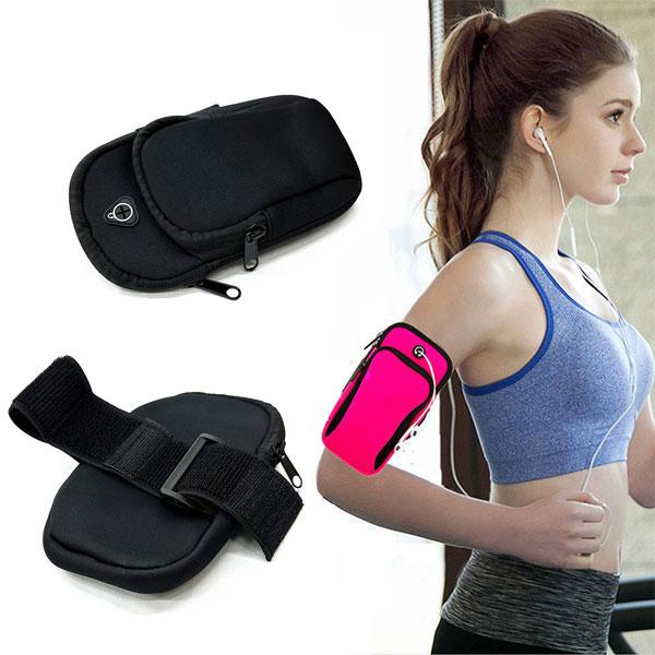 ランニングポーチ 腕ポーチ アームポーチ 小物入れ ウォーキング ジョギング スマホ ツーリング 防...