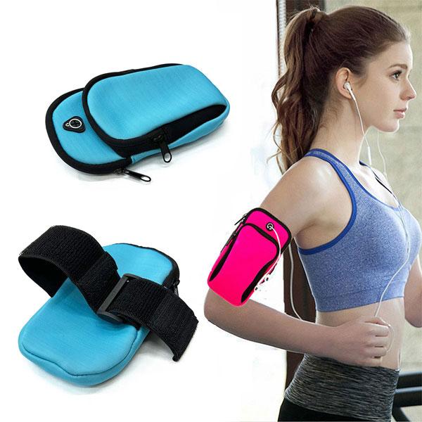 ランニングポーチ 腕ポーチ アームポーチ 小物入れ ウォーキング ジョギング スマホ ツーリング 防...