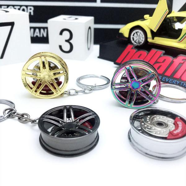 キーホルダー ホイール キーリング ストラップ アクセサリー 自転車 車 バイク 家 鍵 送料無料