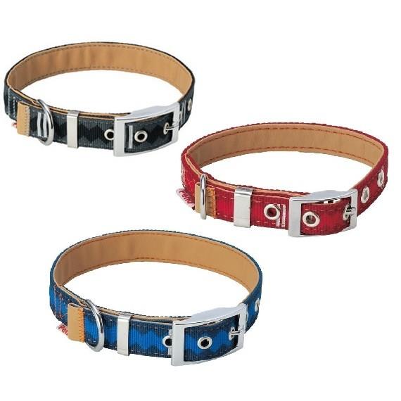 ペティオ ロンバスカラー S グレー・レッド・ブルー 小型犬 首輪 犬用 BASIC PLUS (ベ...