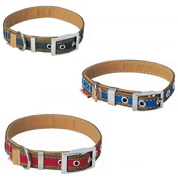ペティオ トリニティカラー S グレー・レッド・ブルー 小型犬 首輪 犬用 BASIC PLUS (...