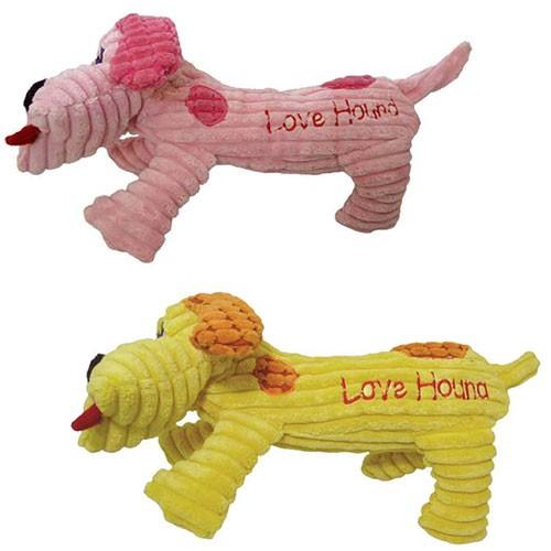 ウィルインターナショナル ラブハウンド ピンク・イエロー 犬用 おもちゃ TOY ぬいぐるみ