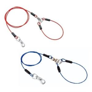 ペティオ タフギア ロングワイヤーチェーン プラス  3.0mm レッド・ブルー 犬用 小型犬 係留
