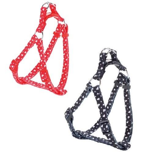 ペティオ ARFashion ハートドットハーネス XS・SS ブラック・レッド ミニ犬〜超小型犬 ...