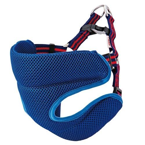 ペティオ メリカジ ストライプベストハーネス L ネイビー  大型犬 胴輪 犬用 ゴールデンレトリー...
