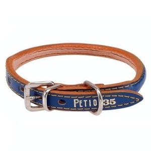 ペティオ ニュー丸首輪 350mm ブルー 小型犬用 シーズー トイプードル等 〜7kg 日本製 カ...