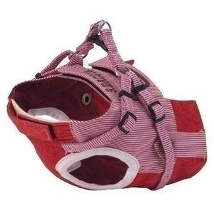 ペティオ ベストハーネス デニム XS レッド 超小型犬用 胴輪 【クリックポスト対応】