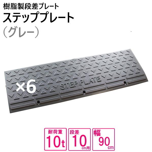 （送料無料） セット販売 樹脂製段差プレート ステッププレート  段差10cm用　幅540cm対応 ...