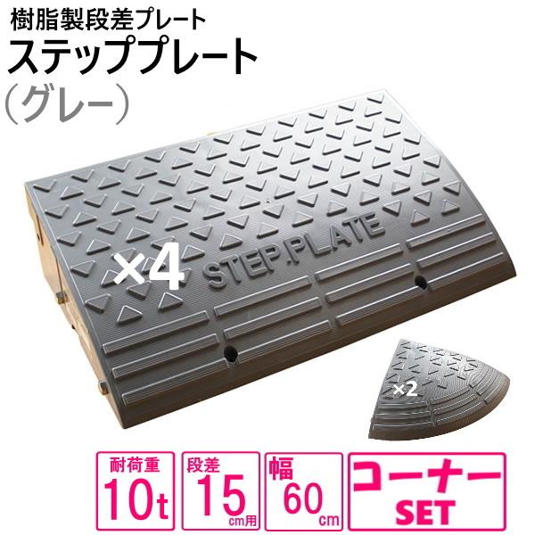 （送料無料） セット販売 樹脂製段差プレート  段差プレート 段差15cm用　幅312cm対応 耐荷...