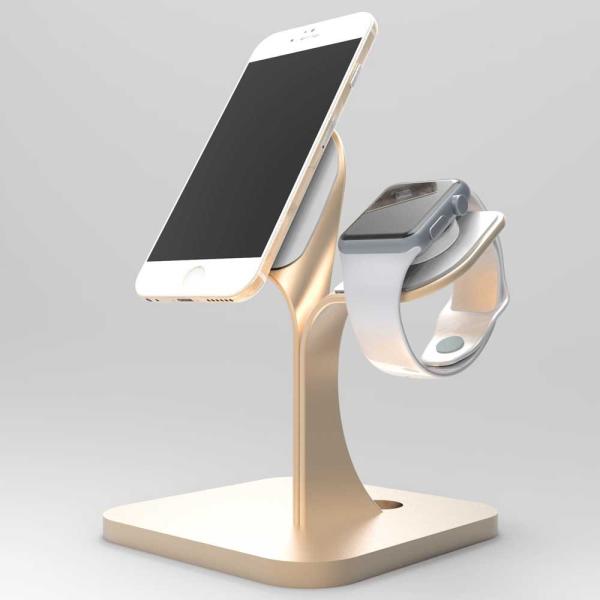 2つ置き リーフデザイン スタイリッシュ スマホスタンド / 卓上 充電 スマートフォン スマホ ス...