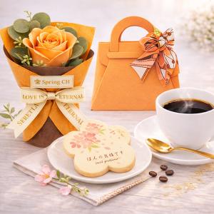 母の日 2026 お菓子 付き 卒業式 卒園式 卒業１輪 ブーケ ソープフラワー 花束 桜 バラ / さくら プチギフト お返し 二次会 1本 誕生日 可愛い