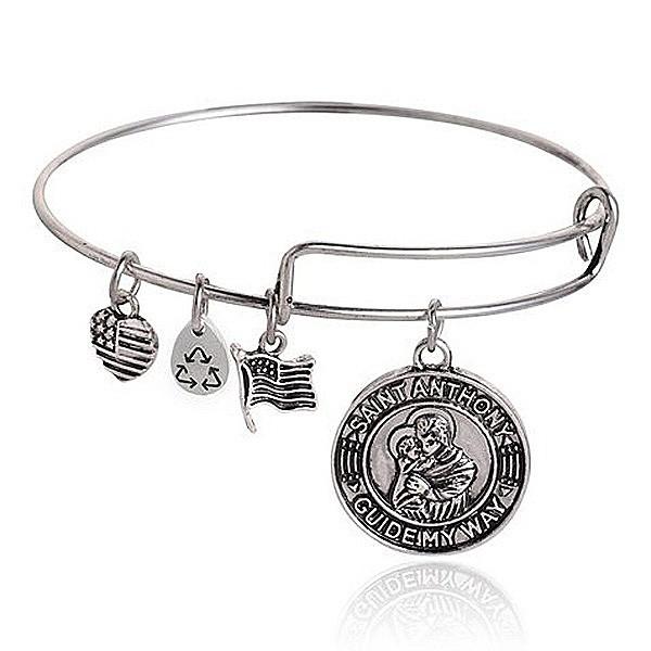 ALECK ANNDRA NEEN ブレスレット SAINT ANTHONY コインチャーム シルバ...