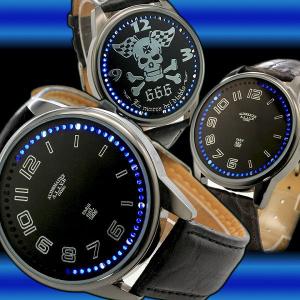 腕時計 メンズ腕時計 タッチパネル式LED腕時計 デジタル時計 レザーベルト クォーツ 男性用 BCG68｜springstate