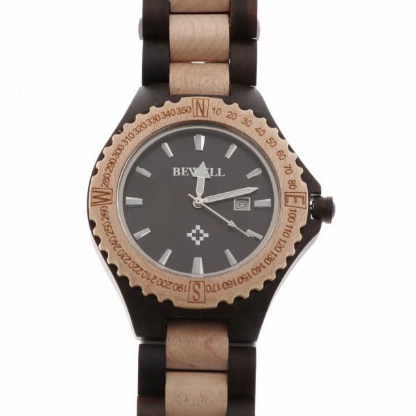 日本製ムーブメント 日付カレンダー 木製腕時計 天然素材 ウッドウォッチ 軽い 軽量 自然木 天然木...