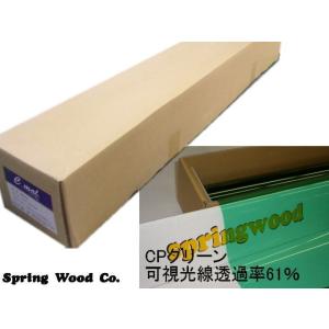 カーフィルム CPグリーン　約25μ厚（内貼り用）可視光線透過率61％ 幅107cm　長さ20m