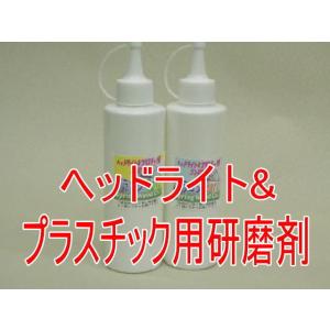 黄ばみ汚れ落としプラスチック＆ヘッドライト用コンパウンド　プラコンハード＆ソフト各　200g入り