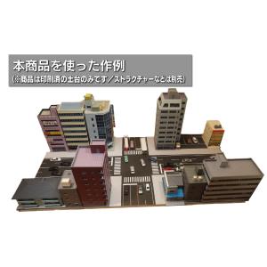 Nゲージ用ジオラマベース（1車線／商店街・住宅街区画） : ふきの芽