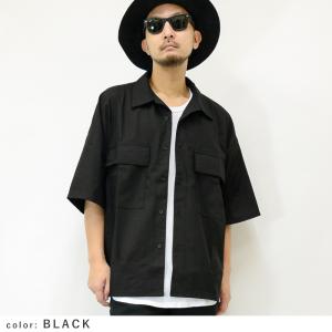 【閉店セール】リネン混 半袖CPOシャツ メン...の詳細画像4