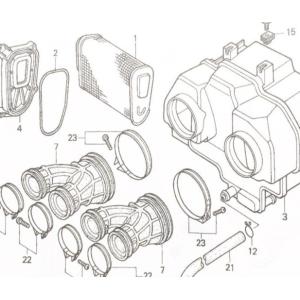 CB1300SF(SC40) エアクリーナーエレメント　(エアエレメント　エアフィルター)　図中(1...