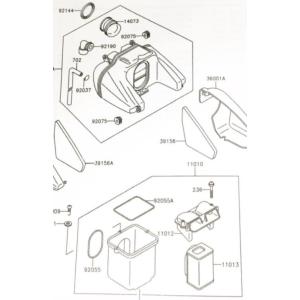 ゼファー400(ZR400C)　エアクリーナー(エアエレメント　エアフィルター　エアクリーナーエレメ...