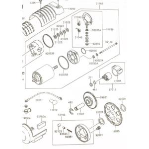 ゼファー400(ZR400C)　マグネチックスイッチ　(スターターリレー)　図中(27010番)　2...