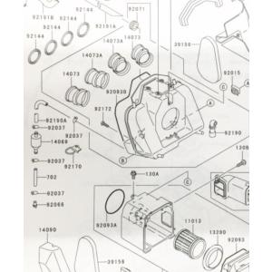 ZRX400/400-II(ZR400E)　エアクリーナーエレメント　(エアエレメント　エアフィルタ...