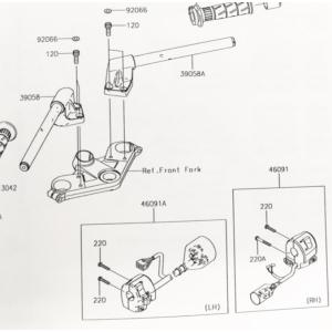 *新品*ZRX400(1994～1997年式)用　純正・左スイッチ(チョーク付) 新品☆ゼファー400(1989～1990年式)純正左スイッチ(チョーク