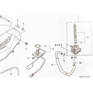ホーネット250(MC31)　★車台番号MC31-1152052まで　フューエルコック(ガソリンコッ...