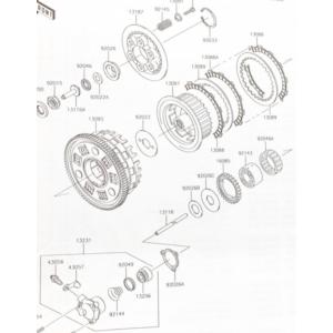 ZRX1200 DAEG(ZRT20D)　クラッチレリーズ　(クラッチリリース)　図中(13231番...