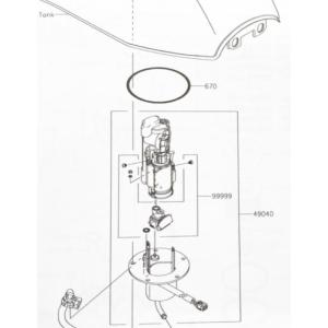 カワサキ（Kawasaki） ZRX400/400-II(ZR400E) ウォーターポンプ 図中