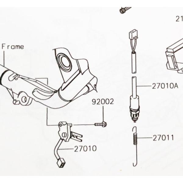 ZRX1200 DAEG(ZRT20D)　サイドスタンドスイッチ　図中(27010番)　27010-...