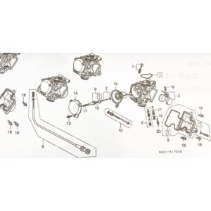CBR250RR(MC22) フロートバルブ　1台分　図中(16番)　16155-413-751