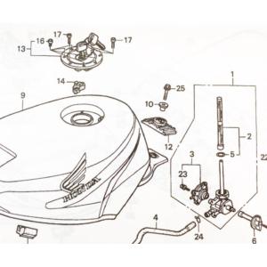 CBR250RR(MC22) フューエルコック(ガソリンコック　燃料コック)　図中(1番)　1695...