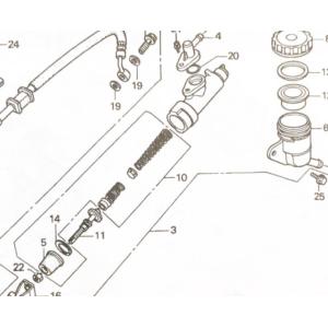 CBR250RR(MC22) リヤマスターシリンダーインナーキット(リヤマスターシリンダーピストンセ...