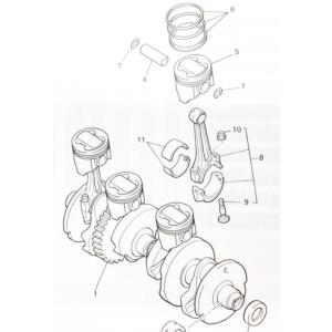ヤマハ発動機 XJR1300(RP01J) ブラシセット(セルモーターブラシ) 図中