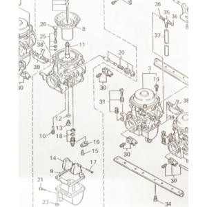 XJR1300(RP01J) ニードルバルブ (フロートバルブ)　1台分　図中(18番)　3CF-1...