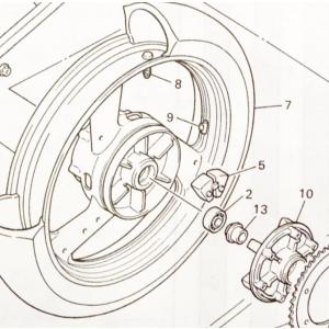 ヤマハ 純正 新品 XJR400 4HM ハブダンパー スプロケダンパー ホイール