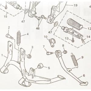 ヤマハ発動機 XJR1300(RP01J) ブラシセット(セルモーターブラシ) 図中