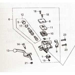 ホンダ純正部品　45530-471-831　フロントマスターシリンダーインナーキット　図中(12番)...