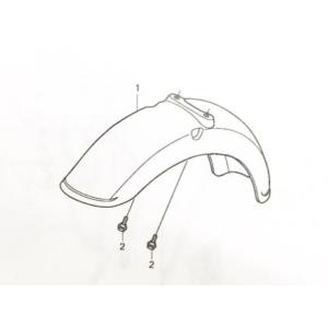 モンキー50周年スペシャル(AB27)　黒/メッキ用フロントフェンダー　図中(1番)　61100-1...